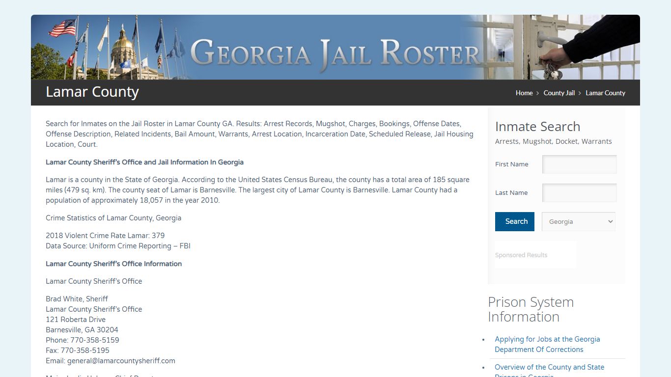 Lamar County | Georgia Jail Inmate Search